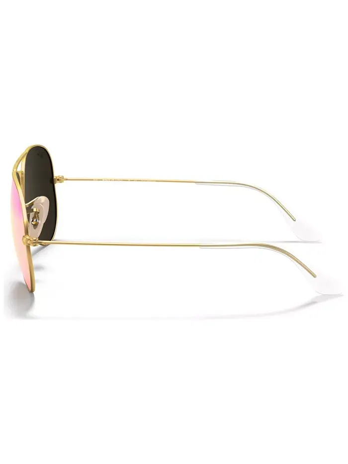 Поляризационные солнцезащитные очки, RB3025 AVIATOR MIRROR Ray-Ban — изображение 3 из 7, розовый