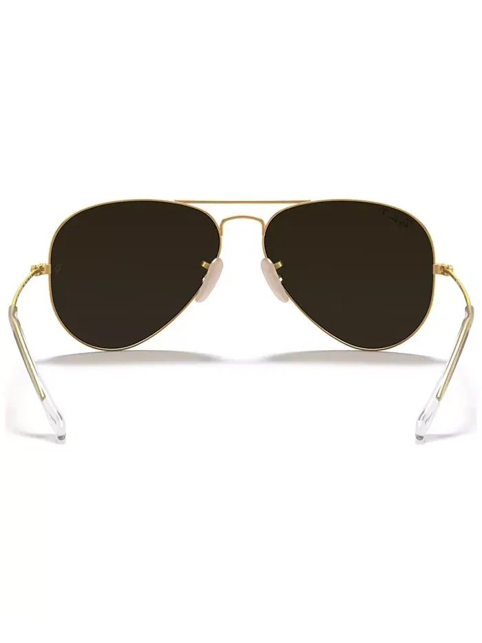 Поляризационные солнцезащитные очки, RB3025 AVIATOR MIRROR Ray-Ban — изображение 5 из 7, розовый