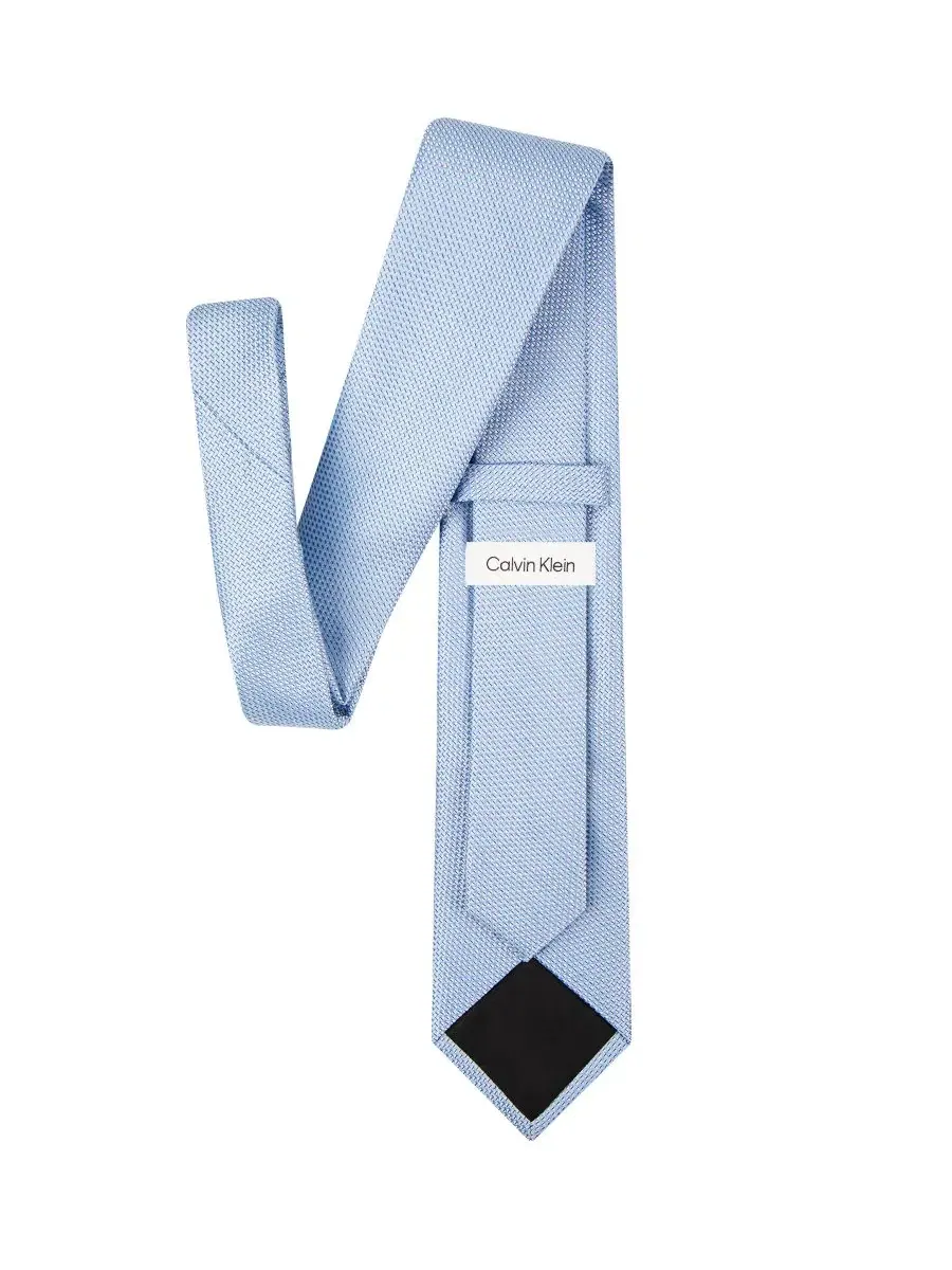 Мужской классический галстук Donnelly с текстурированной однотонной поверхностью Calvin Klein — изображение 5 из 5, синий