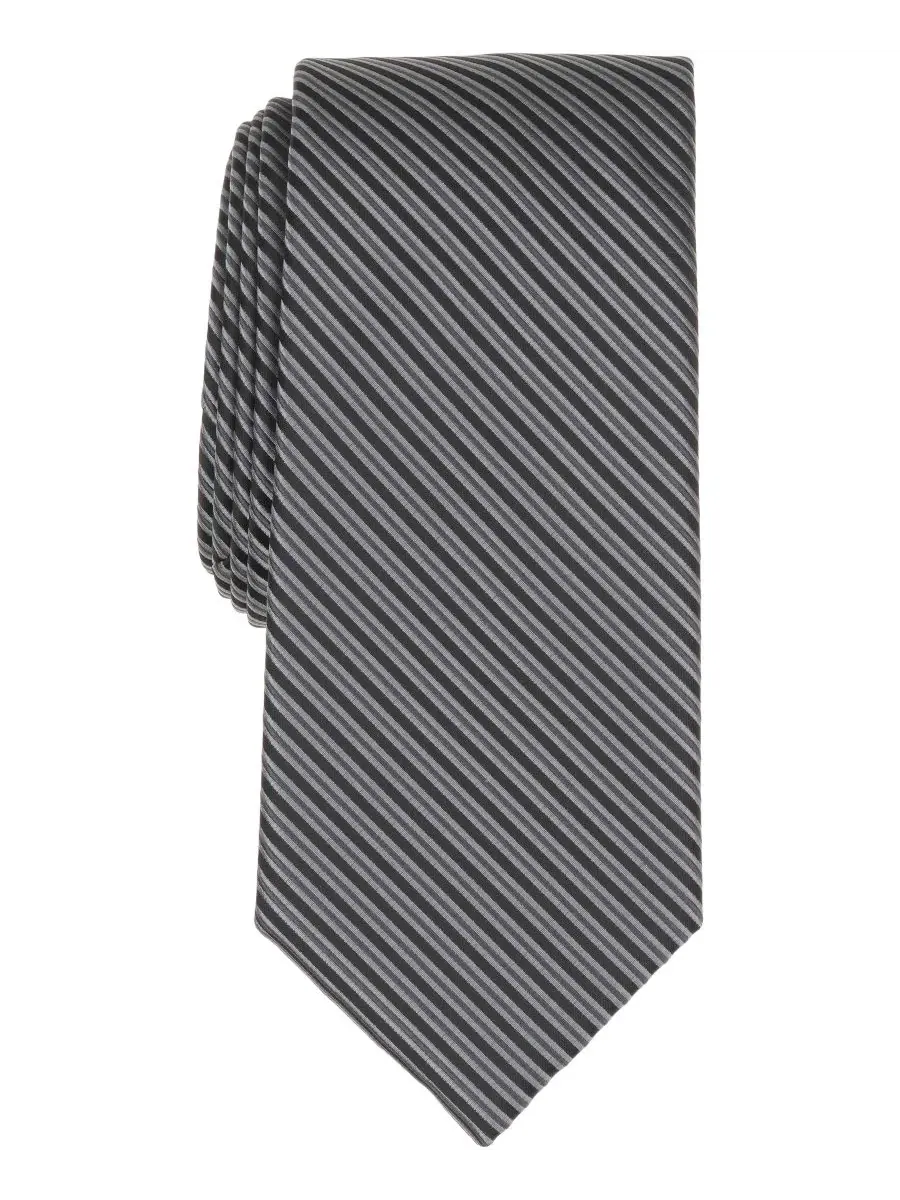 Мужской полосатый галстук Fenwich Perry Ellis — черный