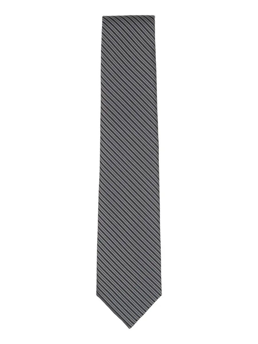 Мужской полосатый галстук Fenwich Perry Ellis — изображение 2 из 3, черный