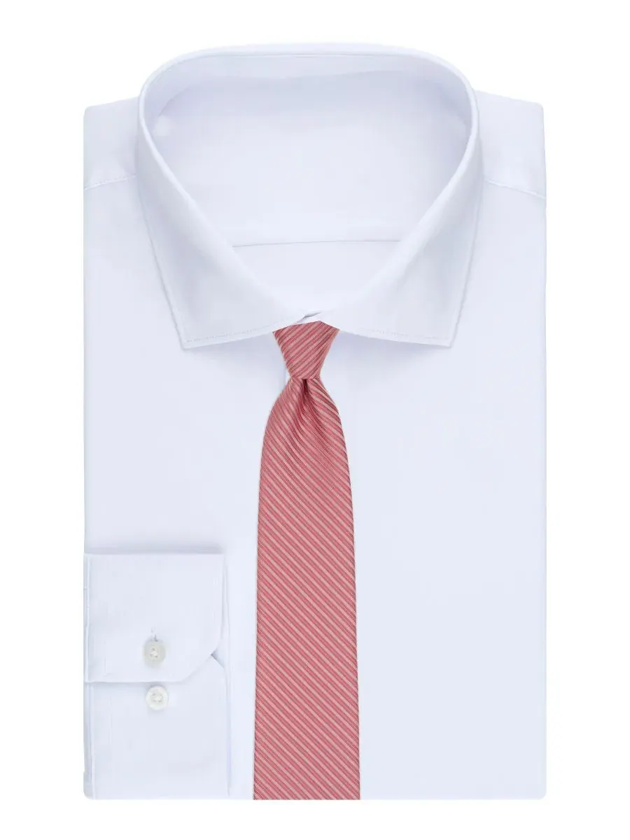 Мужской полосатый галстук Fenwich Perry Ellis — изображение 3 из 3, розовый