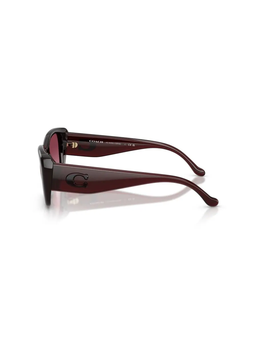 Женские квадратные солнцезащитные очки, CBY82 HC8435U COACH, Milky Merlot — изображение 3 из 6