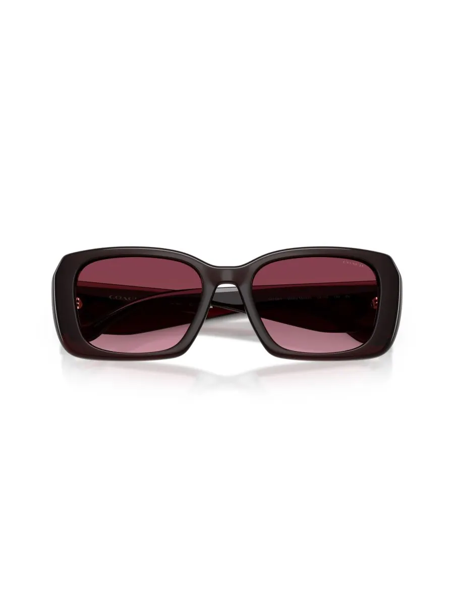 Женские квадратные солнцезащитные очки, CBY82 HC8435U COACH, Milky Merlot — изображение 5 из 6