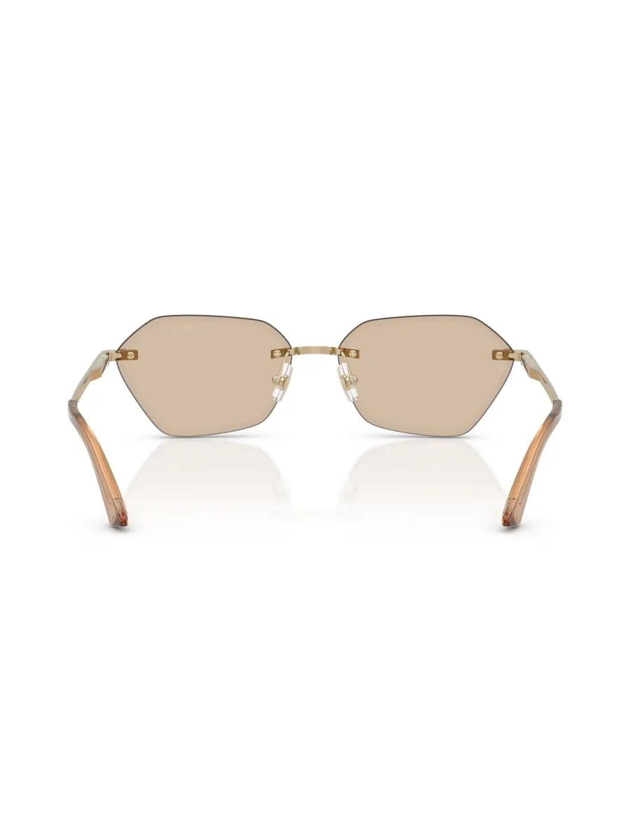 Женские солнцезащитные очки с геометрическим рисунком, JC4022J Jimmy Choo — изображение 4 из 5, бледный золотистый