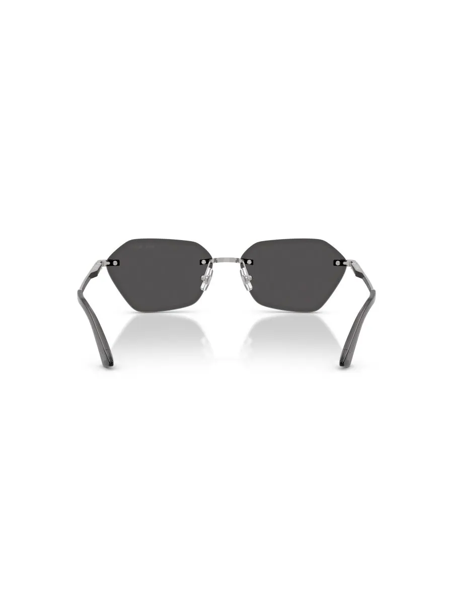 Женские солнцезащитные очки с геометрическим рисунком, JC4022J Jimmy Choo — изображение 5 из 5, серебряный