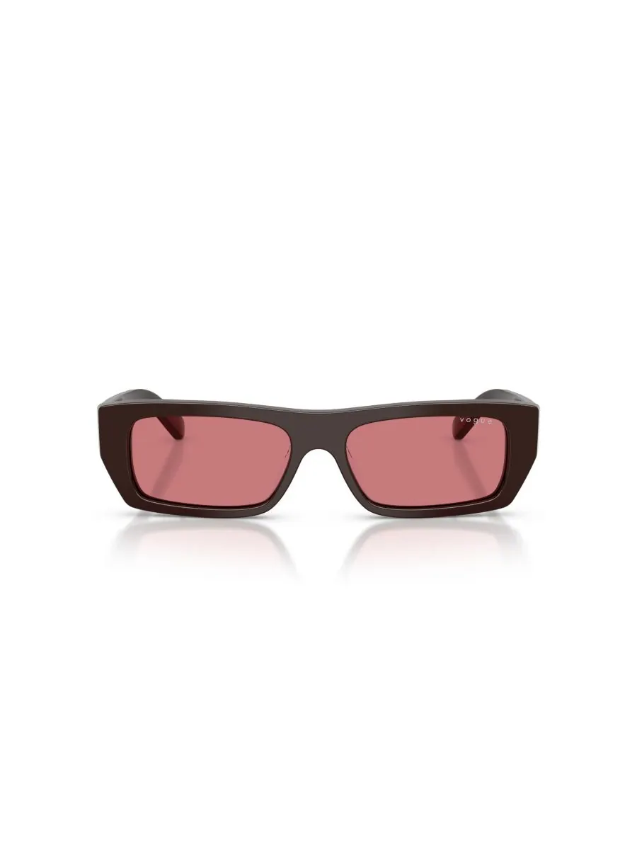 Женские прямоугольные солнцезащитные очки, VO5657SU Vogue Eyewear — изображение 3 из 10, коричневый
