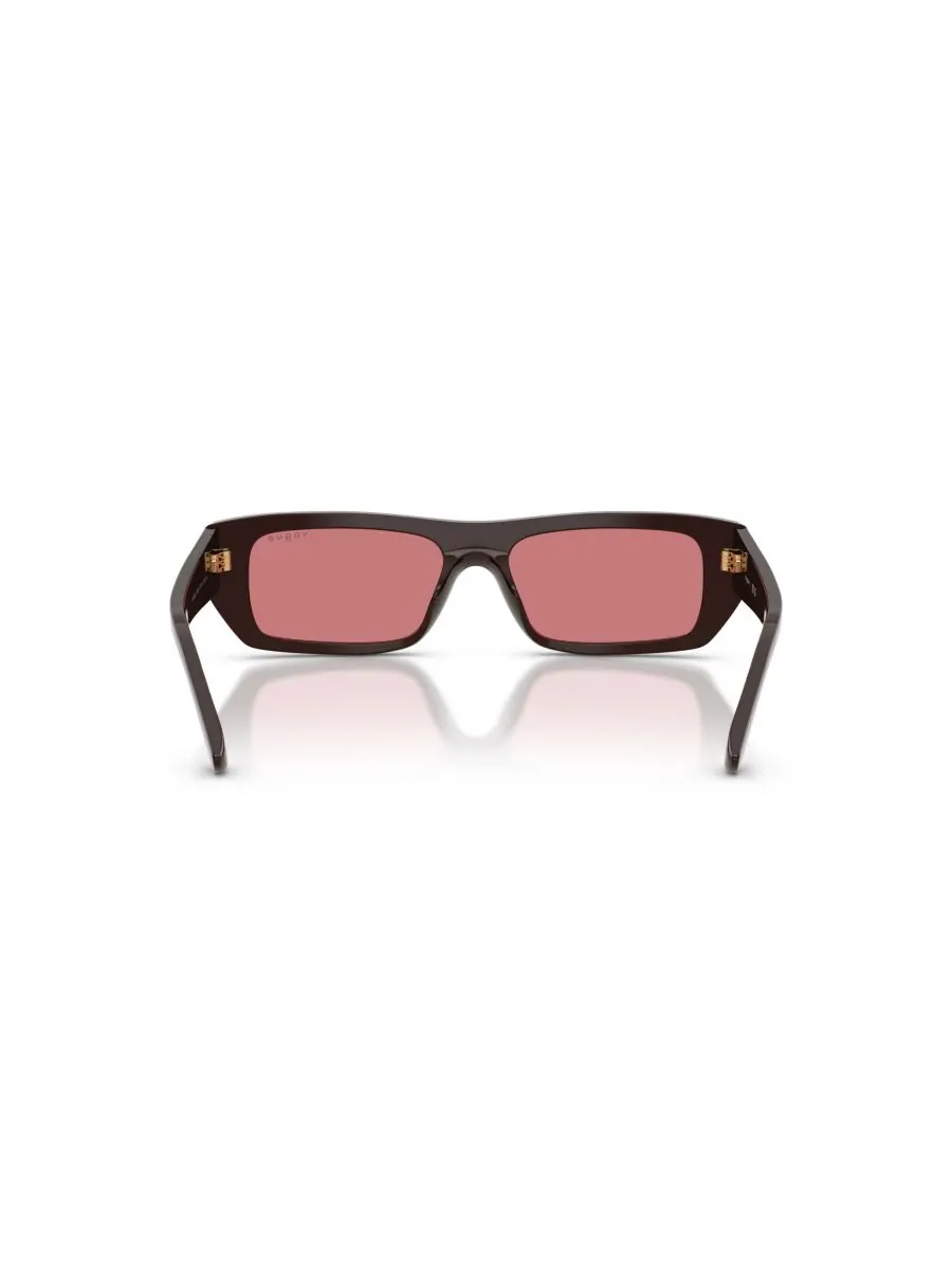 Женские прямоугольные солнцезащитные очки, VO5657SU Vogue Eyewear — изображение 5 из 10, коричневый