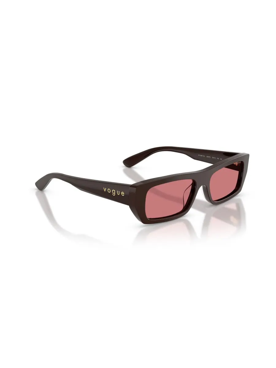 Женские прямоугольные солнцезащитные очки, VO5657SU Vogue Eyewear — изображение 7 из 10, коричневый