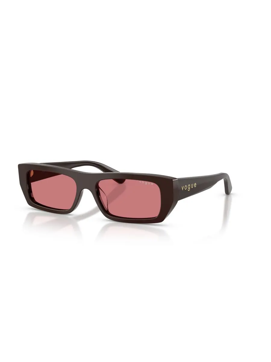 Женские прямоугольные солнцезащитные очки, VO5657SU Vogue Eyewear — изображение 8 из 10, коричневый