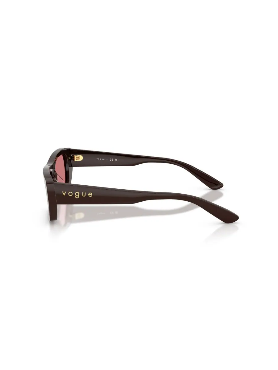 Женские прямоугольные солнцезащитные очки, VO5657SU Vogue Eyewear — изображение 9 из 10, коричневый