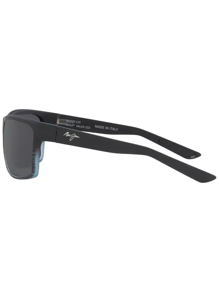Унисекс поляризованные солнцезащитные очки, Alenuihaha Maui Jim — изображение 3 из 4, серый черный