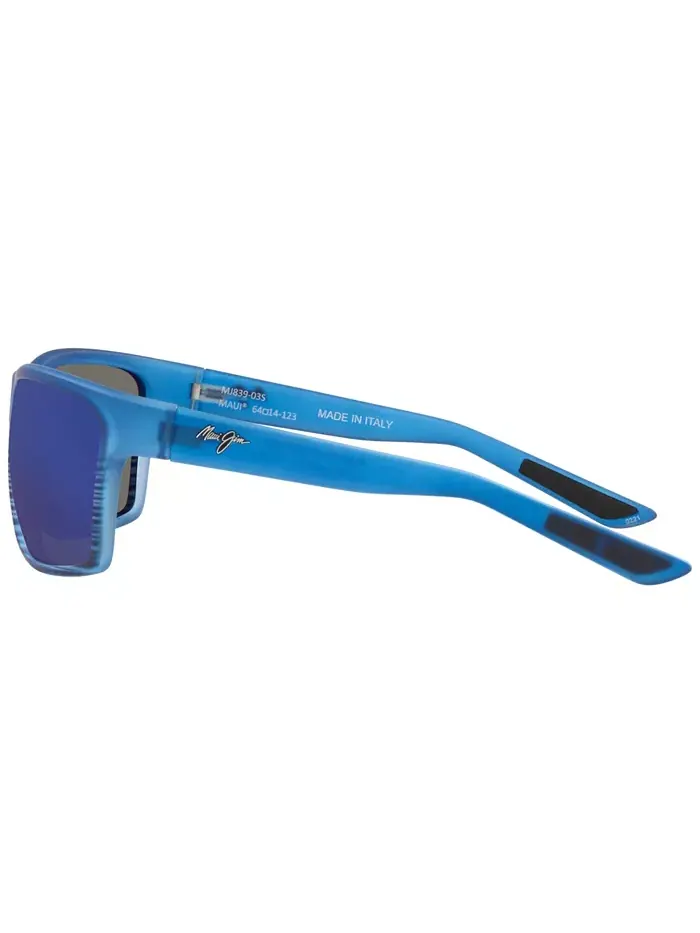 Унисекс поляризованные солнцезащитные очки, Alenuihaha Maui Jim — изображение 3 из 4, синий черный