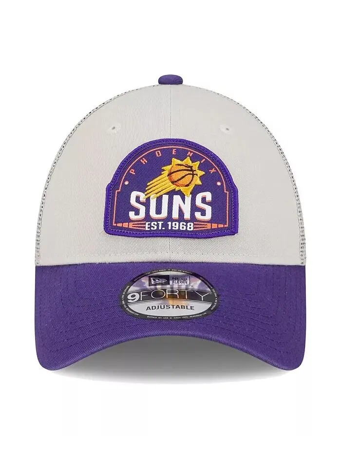 Мужская регулируемая кепка цвета хаки/фиолетового цвета Phoenix Suns Throwback Trucker 9Forty New — изображение 4 из 4