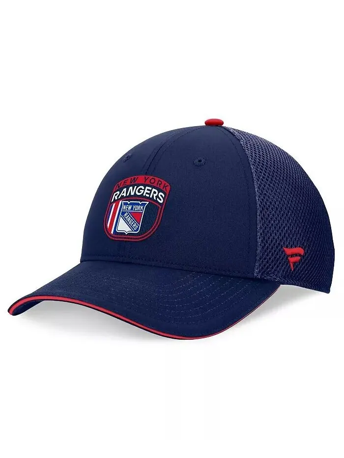 Мужская темно-синяя кепка Trucker Adjustable Hat New York Rangers 2024 NHL Draft on Stage Fanatics — изображение 4 из 4