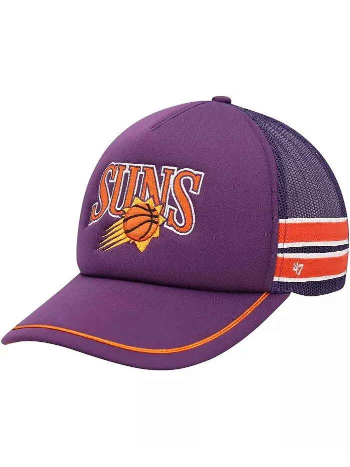 Мужская фиолетовая кепка Trucker Adjustable Phoenix Suns Sidebrand Stripes '47 Brand — изображение 1 из 4