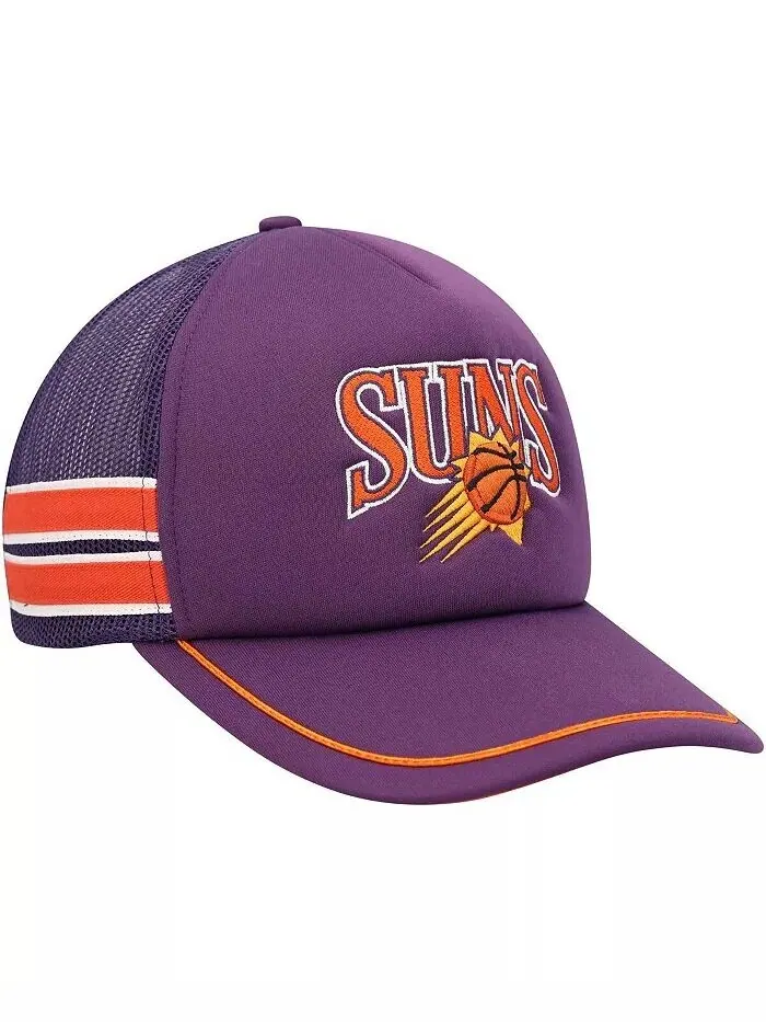 Мужская фиолетовая регулируемая кепка Phoenix Suns Sidebrand Stripes Trucker '47 Brand — изображение 3 из 4, фиолетовый