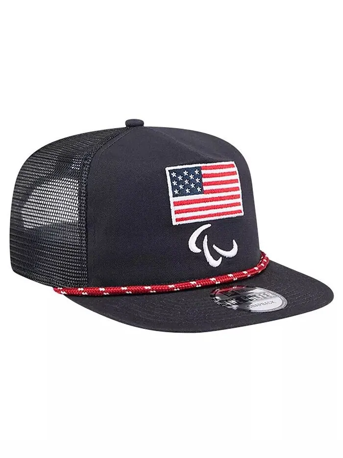 Мужской темно-синий U . Регулируемая кепка Paralympics the Golfer Trucker New Era — изображение 3 из 4