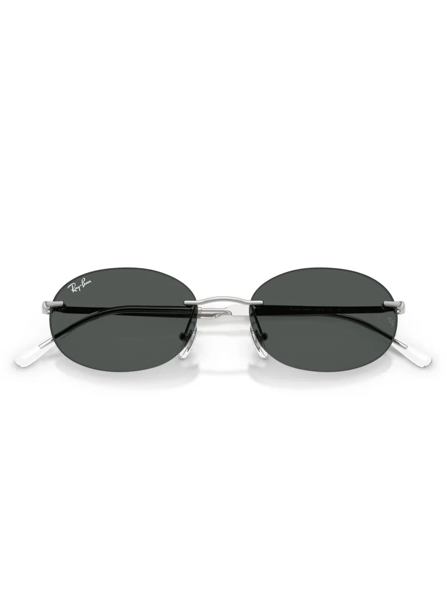 Солнцезащитные очки овальной формы унисекс Ray-Ban RB3767 Silver Gray — изображение 2 из 4, серебристый серый