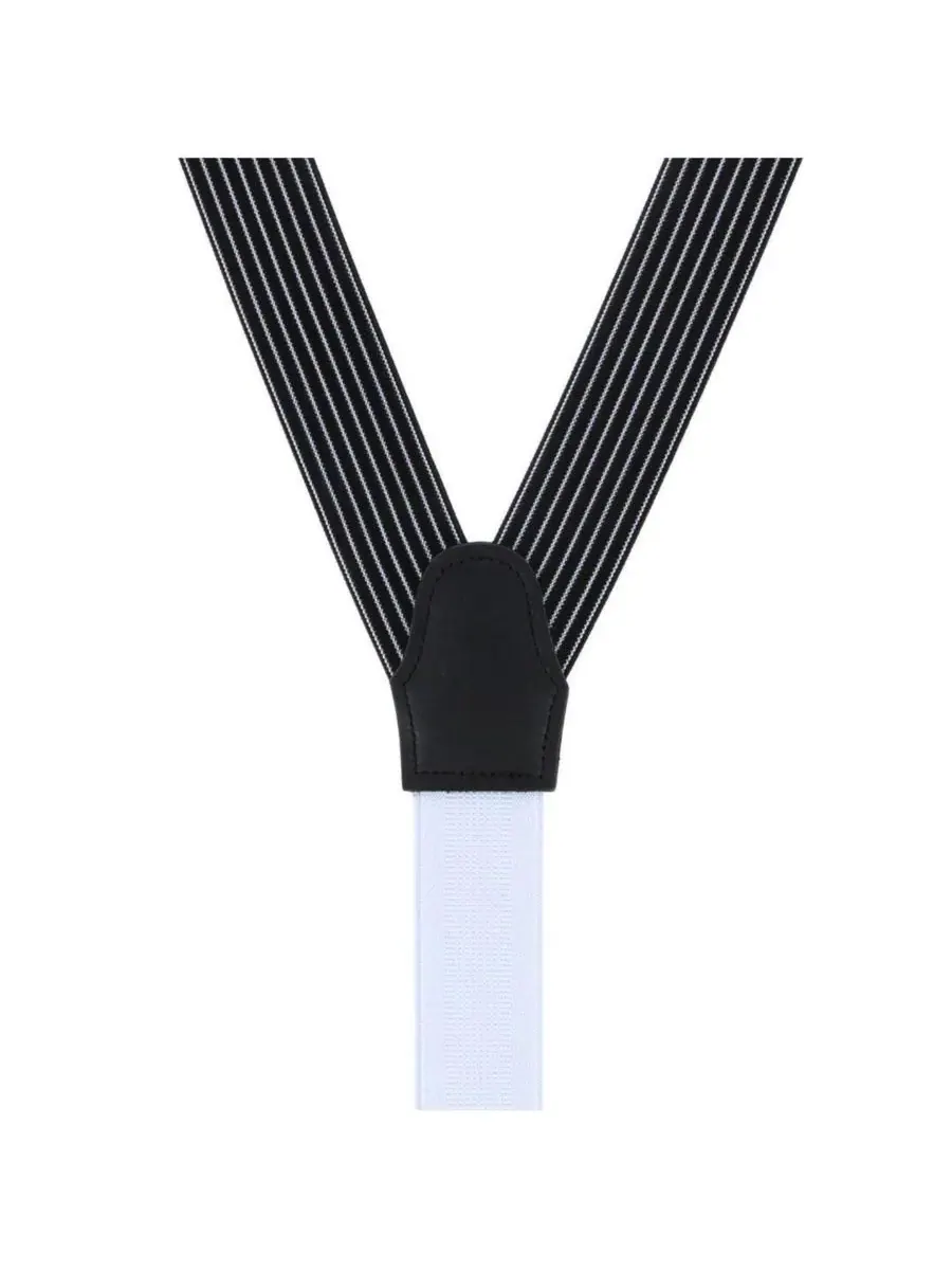Мужские подтяжки Voltaire Chalk Stripe с эластичными концами TRAFALGAR — изображение 2 из 3, черный