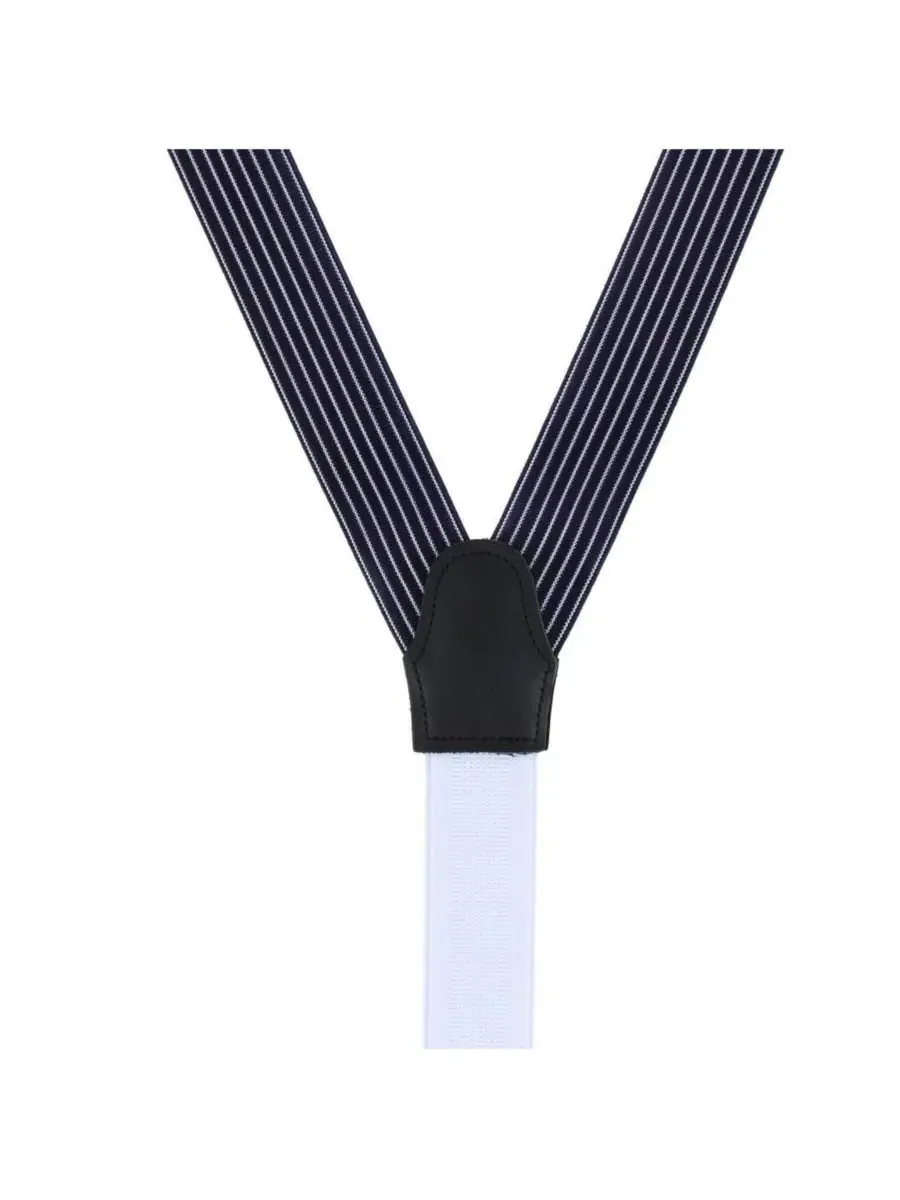 Мужские подтяжки Voltaire Chalk Stripe с эластичными концами TRAFALGAR — изображение 2 из 3, темно-синий