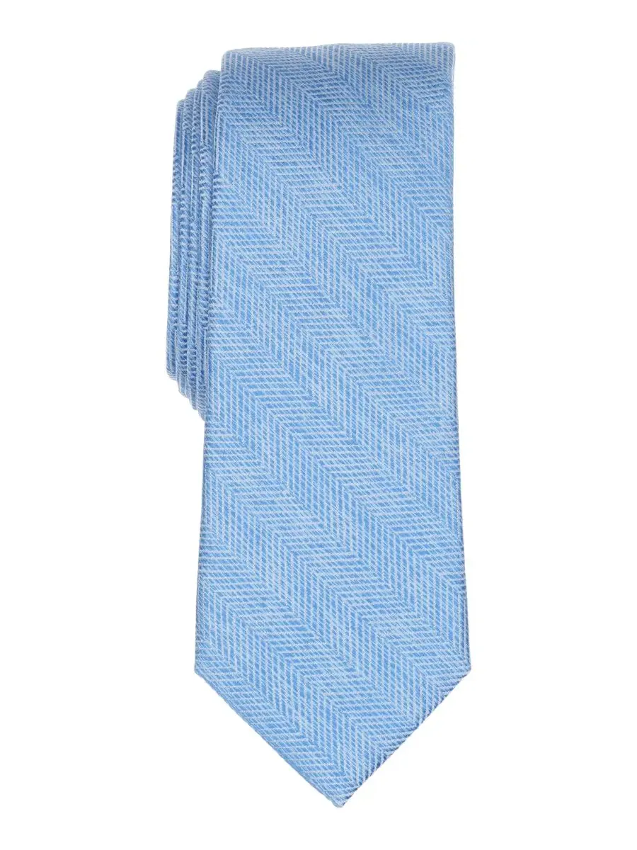 Мужской галстук Melange Chevron Solid Bar III — синий