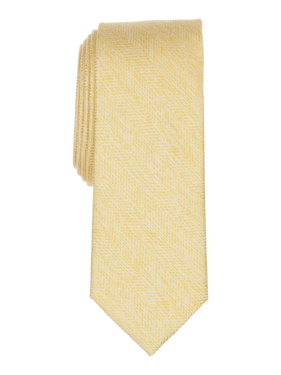 Мужской галстук Melange Chevron Solid Bar III — изображение 1 из 3, желтый
