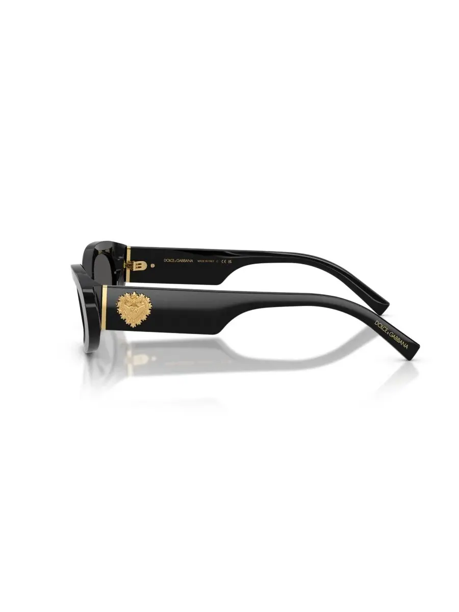 Очки солнцезащитные женские овальные DG4537 Dolce&Gabbana — изображение 3 из 6, черный