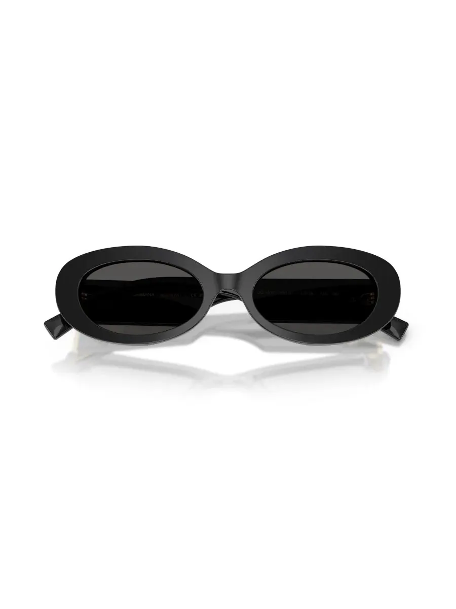 Очки солнцезащитные женские овальные DG4537 Dolce&Gabbana — изображение 5 из 6, черный