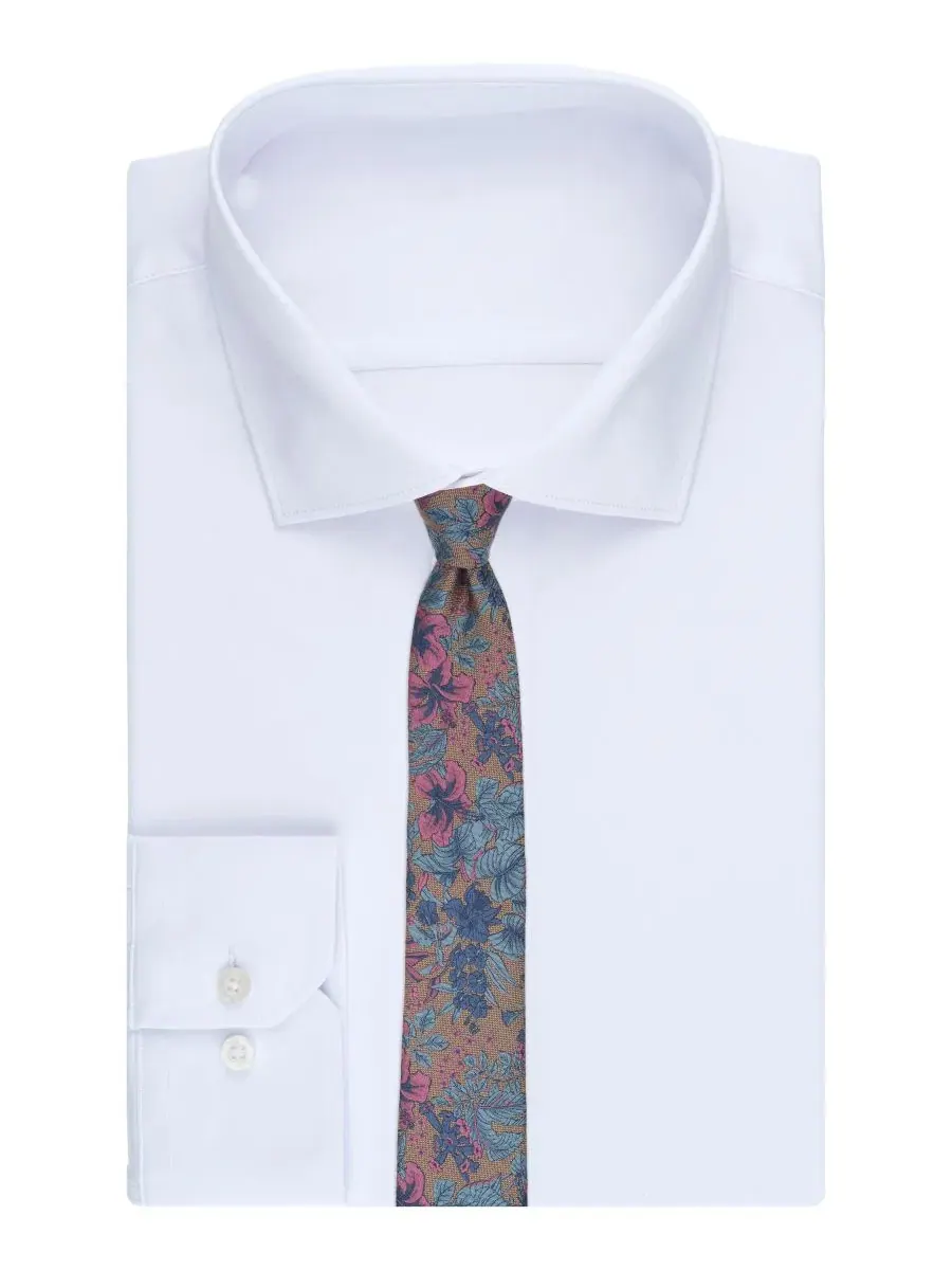 Галстук Easton Floral Pattern Bar III — изображение 3 из 3, тауп