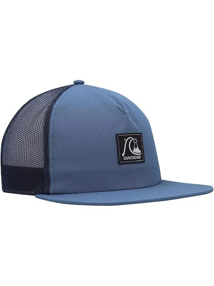 Мужская синяя шляпа Snapback в клетку Quiksilver — изображение 2 из 4, синий