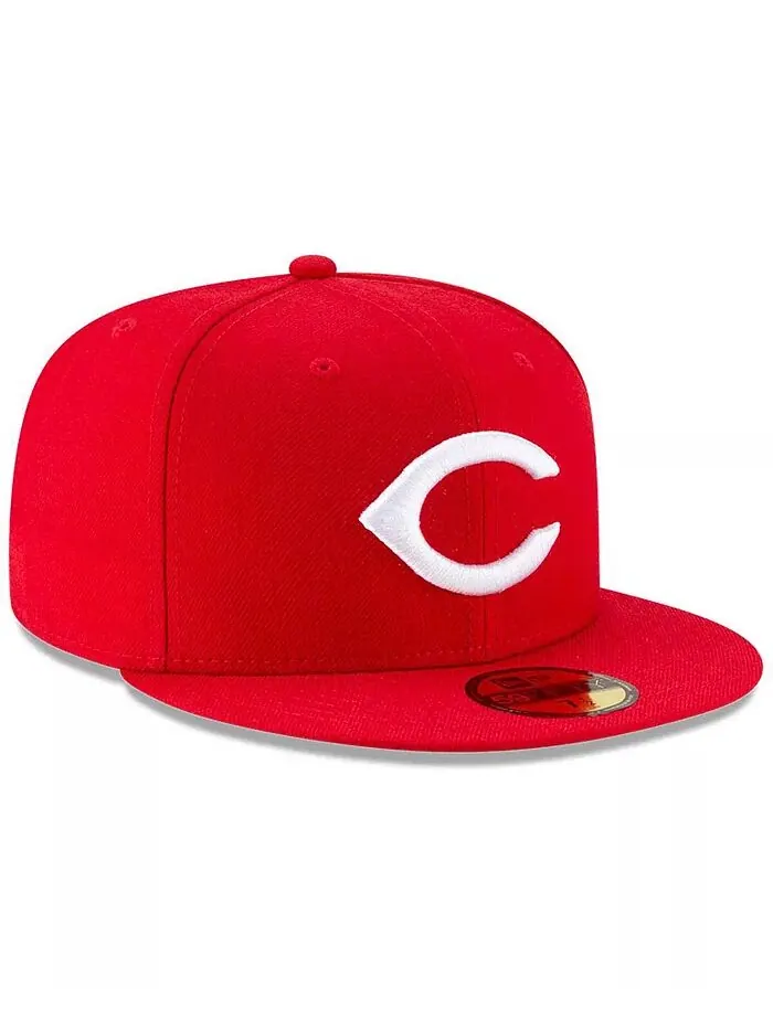 Мужская красная шерстяная шапка Cincinnati Reds 1990 World Series 59FIFTY Fitted Hat New Era — изображение 3 из 4
