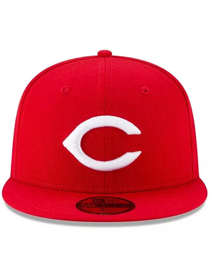 Мужская красная приталенная шляпа Cincinnati Reds 1990 World Series 59FIFTY из шерсти New Era — изображение 2 из 4, красный