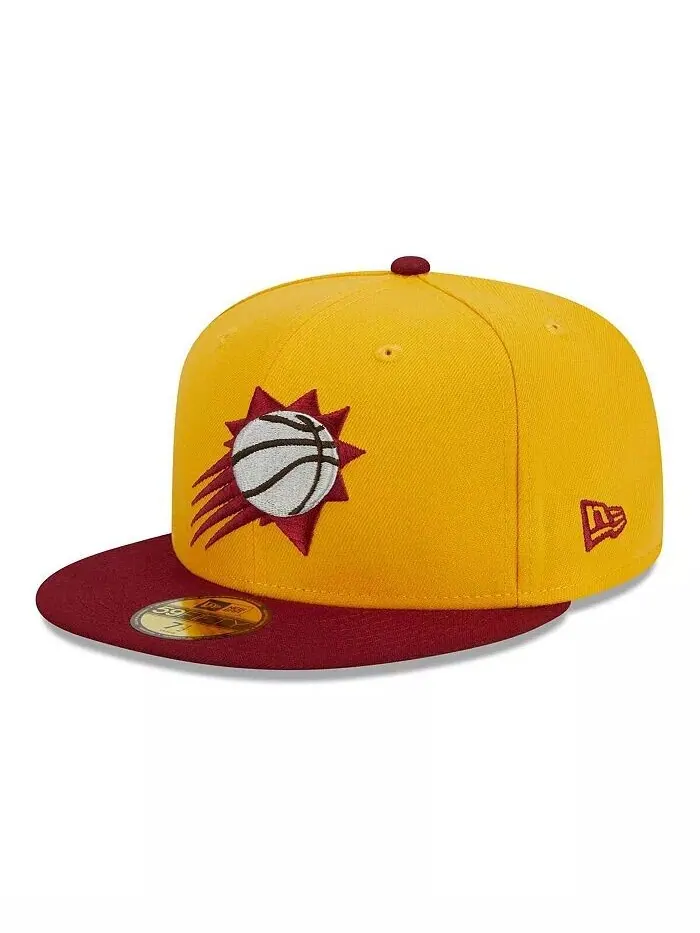 Мужская желто-красная приталенная шляпа Phoenix Suns Fall Leaves, 2 тона 59FIFTY New Era — красный