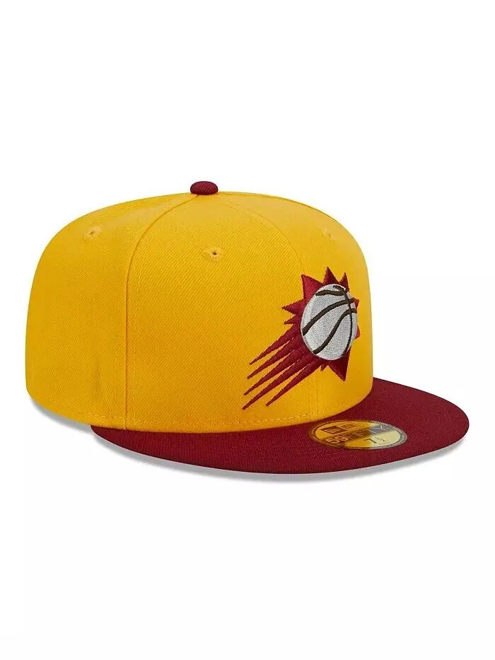 Мужская желто-красная приталенная шляпа Phoenix Suns Fall Leaves, 2 тона 59FIFTY New Era — изображение 2 из 4, желтый красный