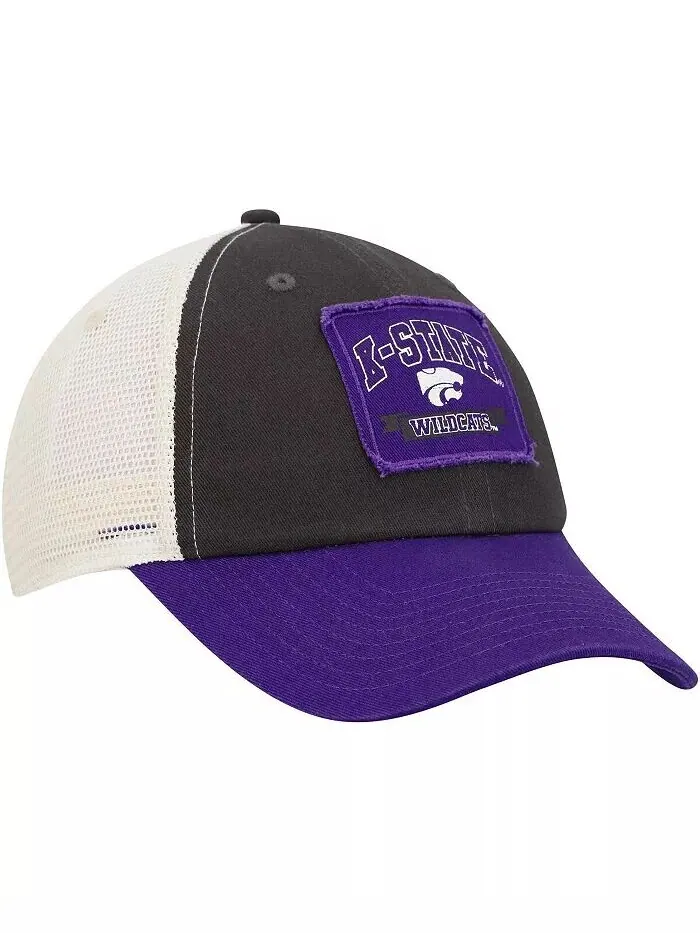 Мужская темно-серая кепка Kansas State Wildcats Objection Snapback Colosseum — изображение 3 из 4, темно-серый