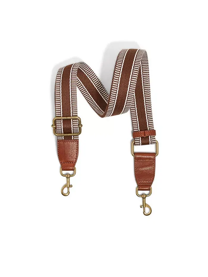 Полосатый ремешок Web Strap American Leather Co. — коричневый