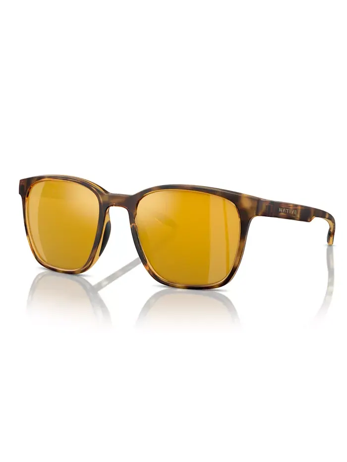 Унисекс поляризованные солнцезащитные очки, Targhee Square Xd9046 Native Eyewear — коричневый