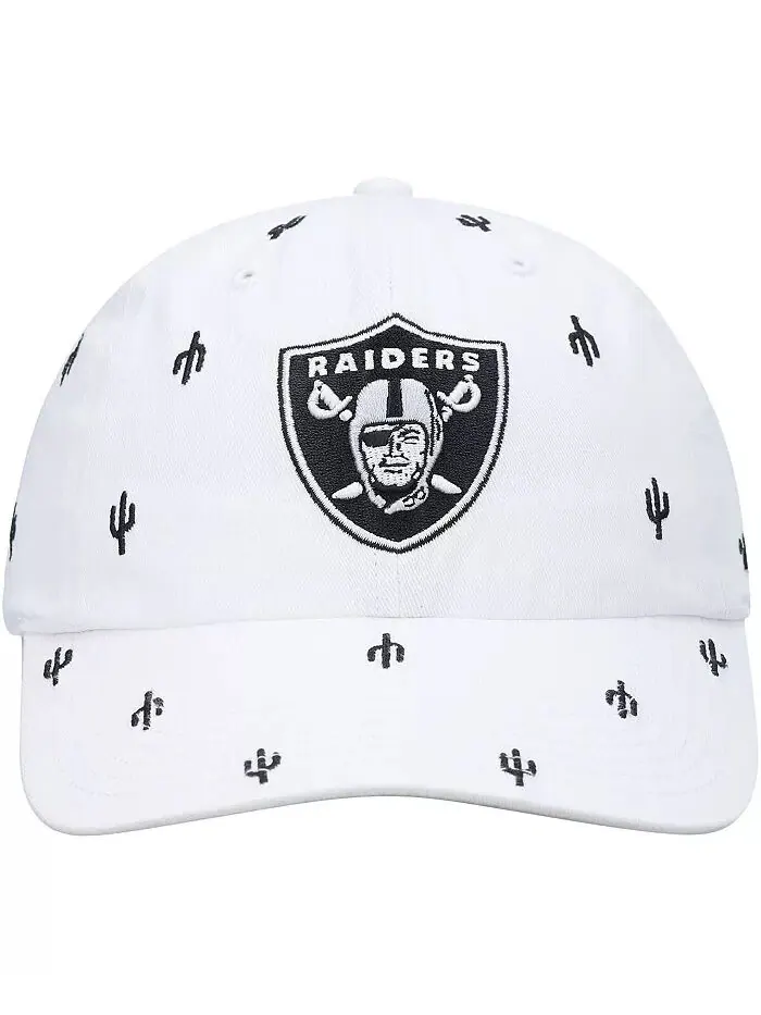 Женская белая кепка Las Vegas Raiders '47 Confetti Clean Up с регулируемой головкой '47 Brand — изображение 3 из 5