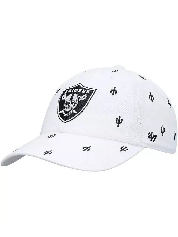 Женская белая регулируемая шляпа '47 Las Vegas Raiders Confetti Clean Up '47 Brand — белый
