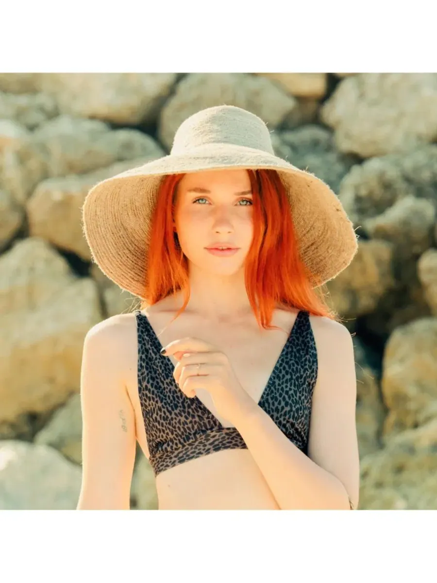 Шляпа из джута с широкими полями Riri Straw Hat Brunna.co — изображение 2 из 5, бежевый