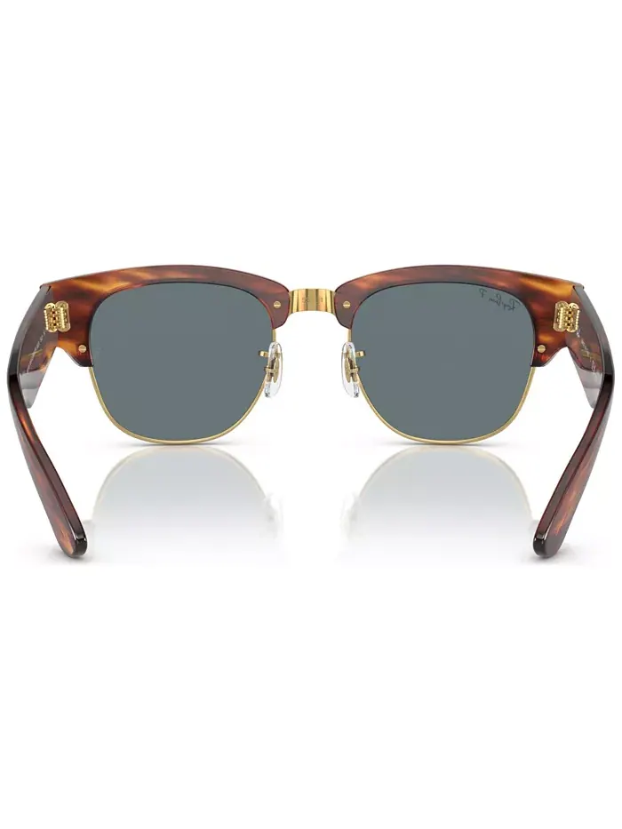 Унисекс поляризованные солнцезащитные очки, Mega Clubmaster Ray-Ban — изображение 4 из 6, коричневый