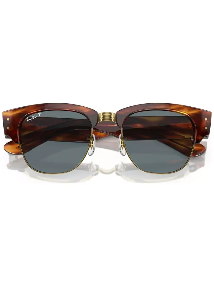 Унисекс поляризованные солнцезащитные очки, Mega Clubmaster Ray-Ban — изображение 5 из 6, коричневый