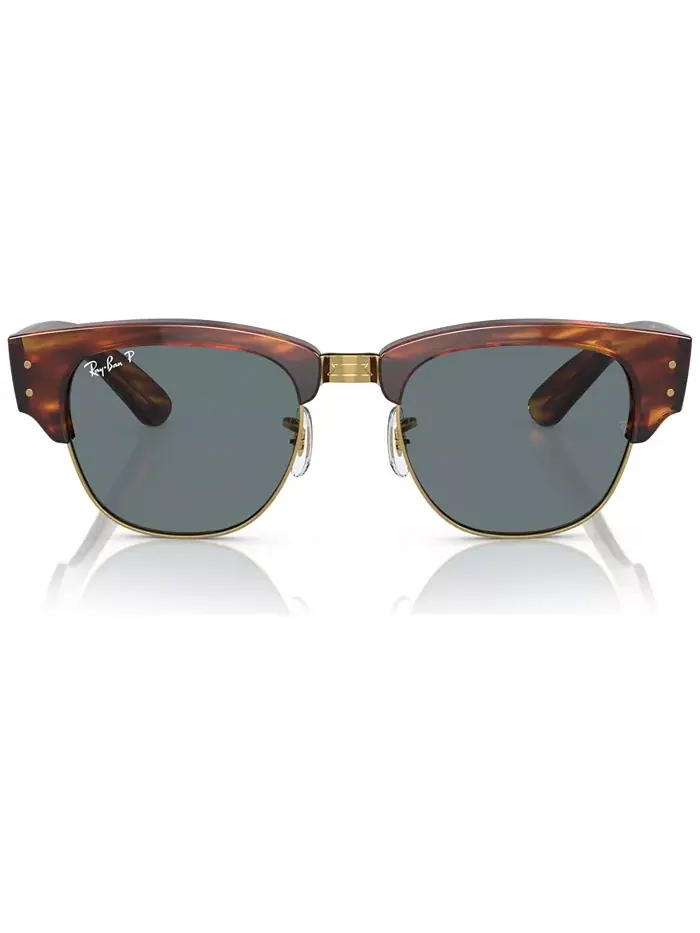 Унисекс поляризованные солнцезащитные очки, Mega Clubmaster Ray-Ban — изображение 6 из 6, коричневый