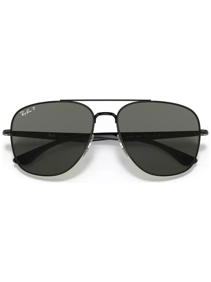 Унисекс поляризованные солнцезащитные очки, RB3683 56 Ray-Ban — изображение 3 из 6, черный