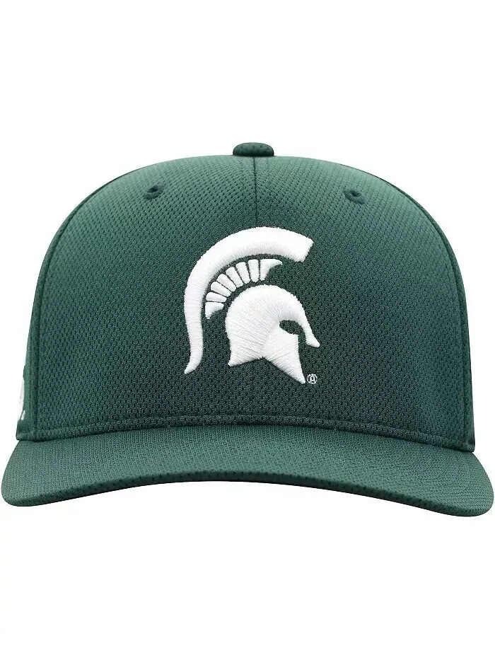 Мужская зеленая кепка с логотипом Michigan State Spartans Reflex Flex Top Of The World — изображение 3 из 5, зеленый