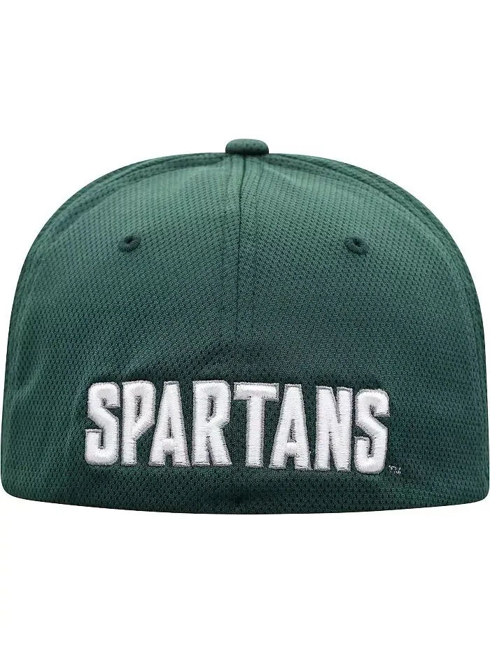 Мужская зеленая кепка Michigan State Spartans Reflex Logo Flex Top of the World — изображение 5 из 5