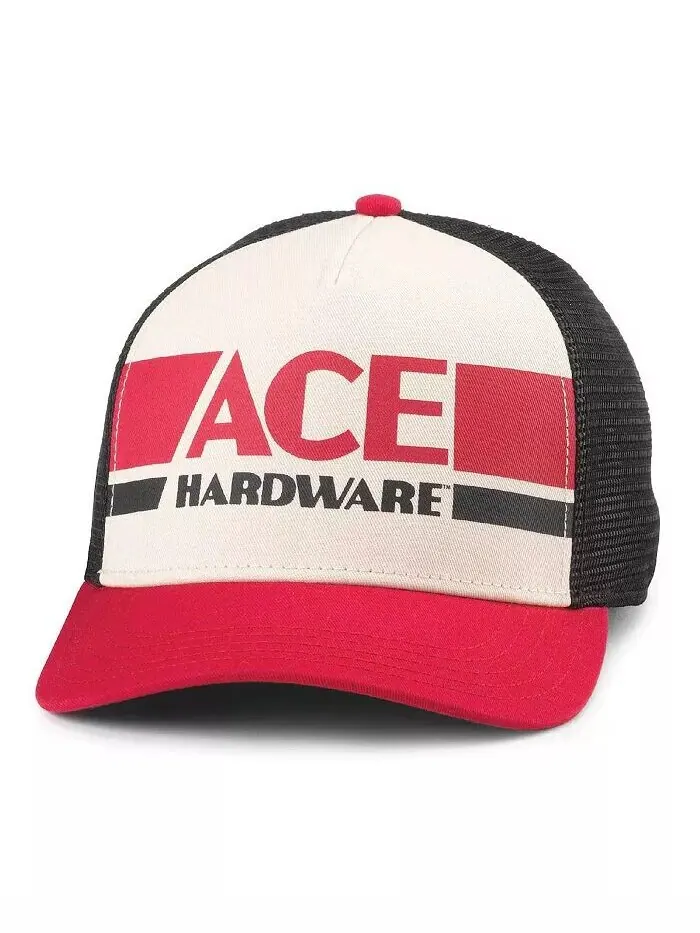 Мужская регулируемая шляпа Sinclair натурального/красного цвета Ace Hardware American Needle — черный