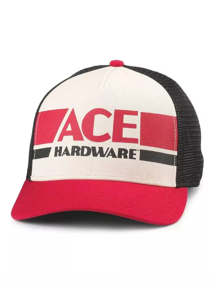 Мужская натуральная/красная регулируемая кепка Ace Hardware Sinclair American Needle — изображение 1 из 3
