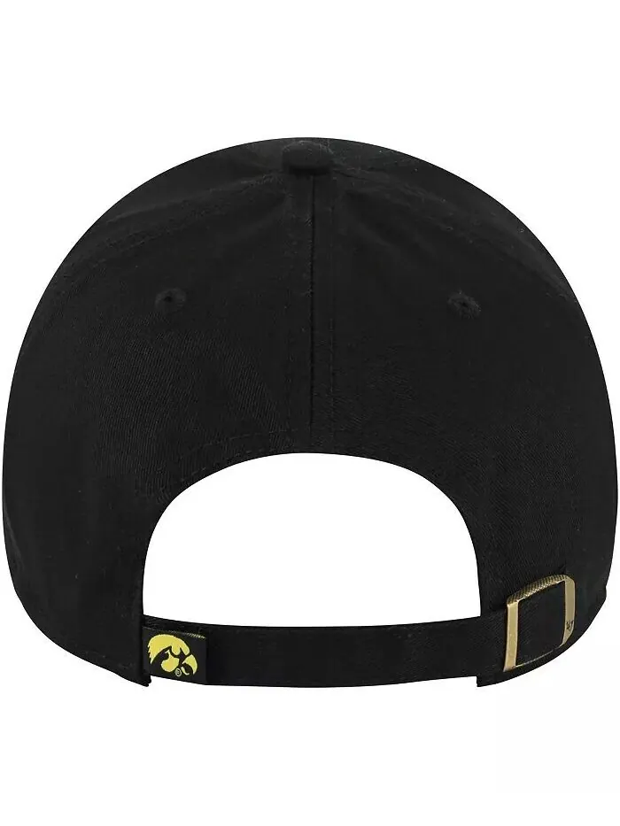 Женская черная регулируемая шляпа Iowa Hawkeyes Sidney Clean Up '47 Brand — изображение 2 из 2, черный